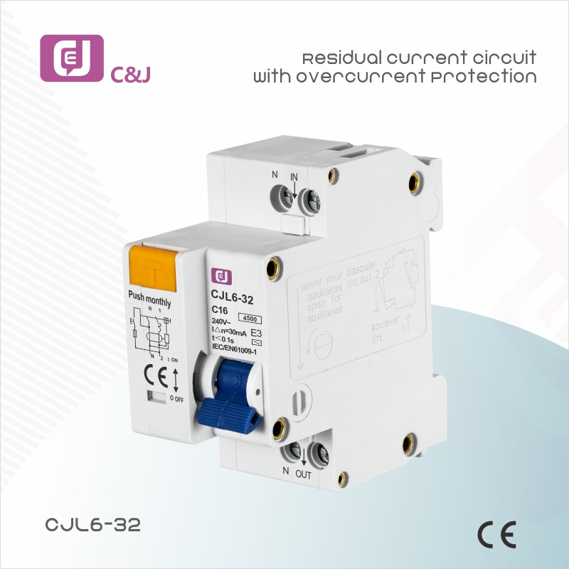 Residual Current Circuit Breaker with Overcurrent Protection CJL6-32
