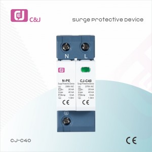 CJ-C40 1.5kv 275V 2p AC Low Voltage Arrester Device Surge Protector Device SPD