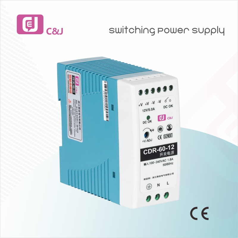 China CDR-60-12 Isolated DIN Rail SMPS Single Output Plastic Enclosure Switching  Power Supply Manufacturer and Factory