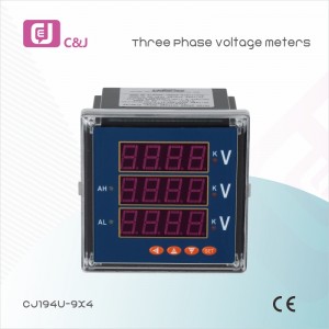 CJ194E-9X4 LED Panel Three Phase Digital Voltage Meter