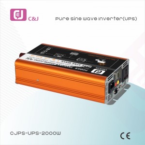 Manufacturer CJPS-UPS-2000W Solar Inverter with UPS Charge DC 12V/24V/48V to AC 110V/230V off Grid Power Inverter