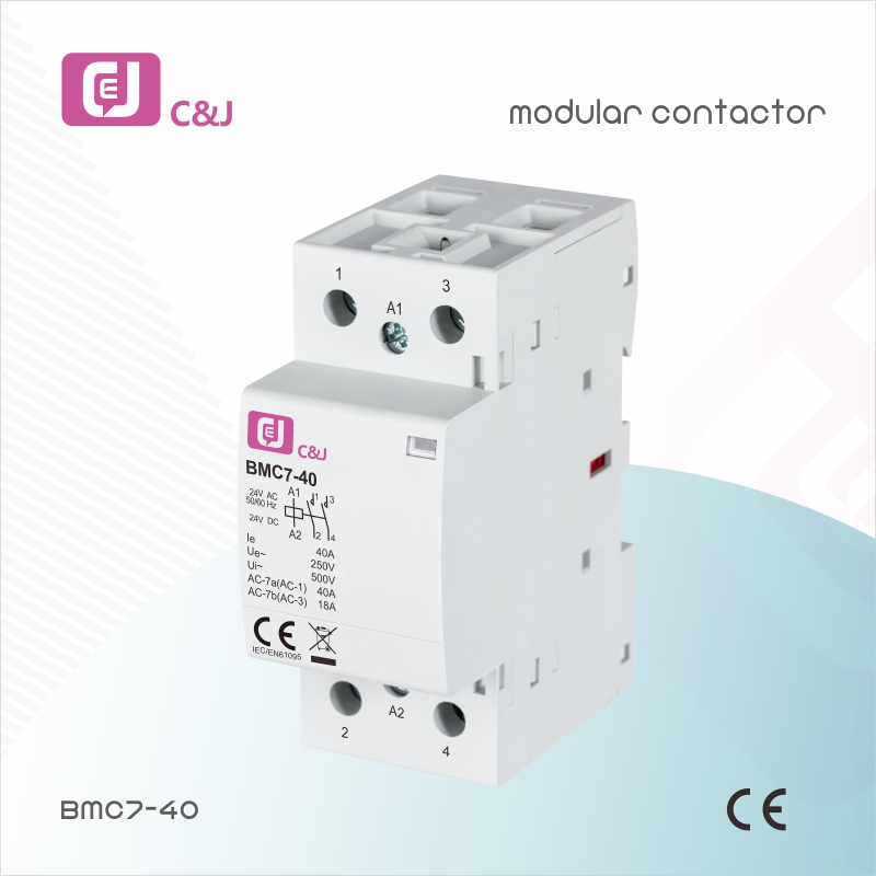 BMC7-40 2p 40A DIN Rail Mounting  Magnetic Electric Modular Household Contactor