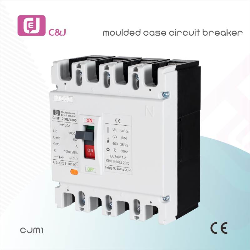 China Manufacturer CJM1-250L/4300 160A  35/25kA Electrical MCCB Moulded case circuit breaker