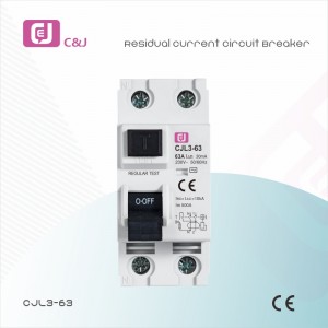 CJL3-63 2p 25A RCCB Electronic Type/Electro-Magnetic Type Residual Current Circuit Breaker