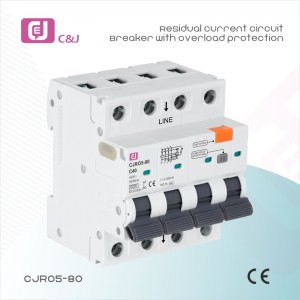 Wholesale Price CJRO5-80 4P 40A 6kA RCBO MCB RCCB ELCB Residual Current Circuit Breaker