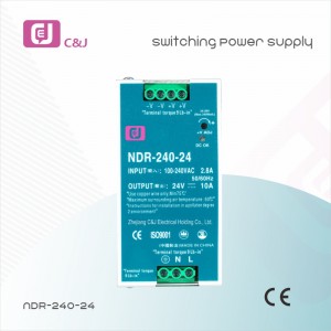 NDR-240-24 20A 35A 110VAC to 24VDC Rail Type Switching Power Supply
