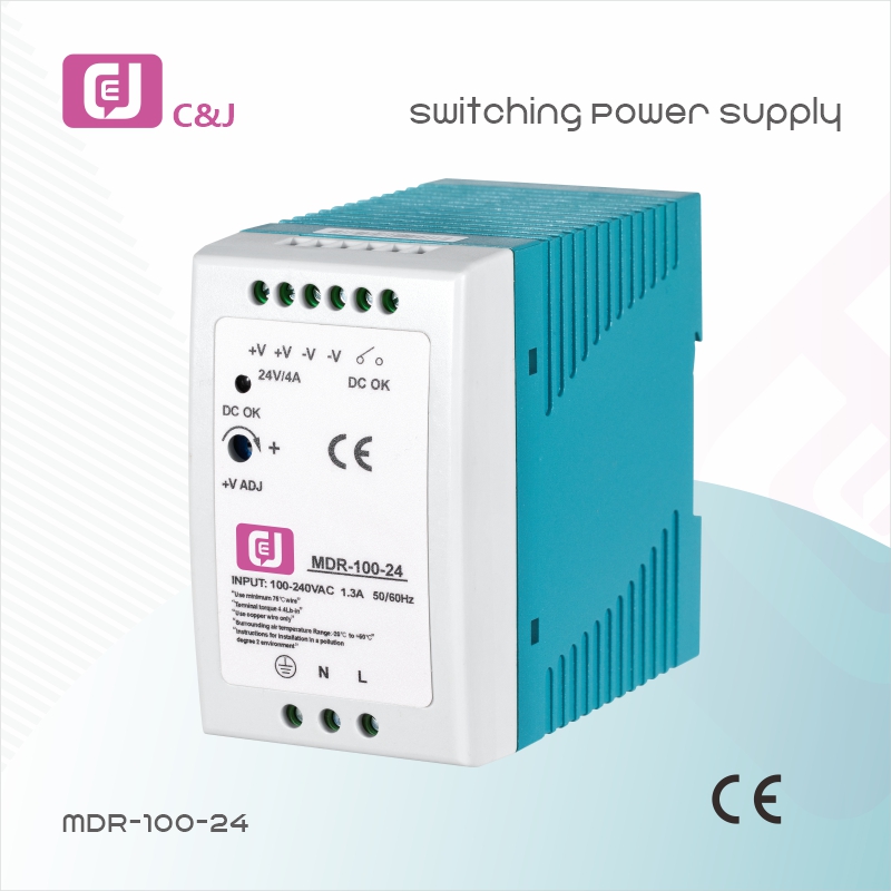 MDR-100-24 High Quality 100W AC to DC SMPS DIN Rail Single Output Switching Power Supply