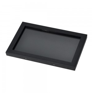 13,3 Zoll schwarzer LCD-Sonnenlicht lesbarer IR-Touch-Monitor, kundenspezifischer industrieller offener Rahmen, Selbstkiosk, Produkt Ir-Touchscreen-Fabrik