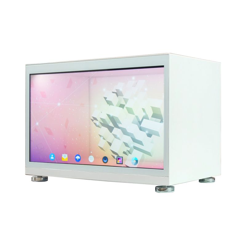Touchable transparent screen display case