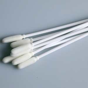 100pcs Lint Free White PP Stick Oral Care Foam Tip Cleaning Swabs