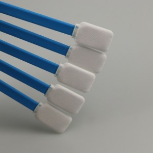 Double Knitted Dacron Printer Cleaning Swab Rigid PP Stick Cleanroom Polyester Swab