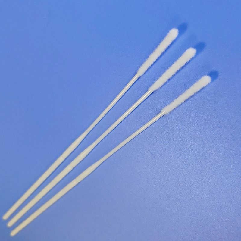 Individual Packing EO Sterile ABS Stick Sample Collection Nylon Flocked Nasal Swab with 80mm Breaking Point Featured Image
