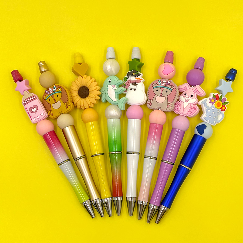 Wholesale Baby Toy Custom Bulk Silicone Bead Focal Food Silicone Beads Mix Bulk Bpa Free For Pen Making