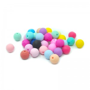 Wholesale bpa free Striped Round Ball Beads for Jewelry Making