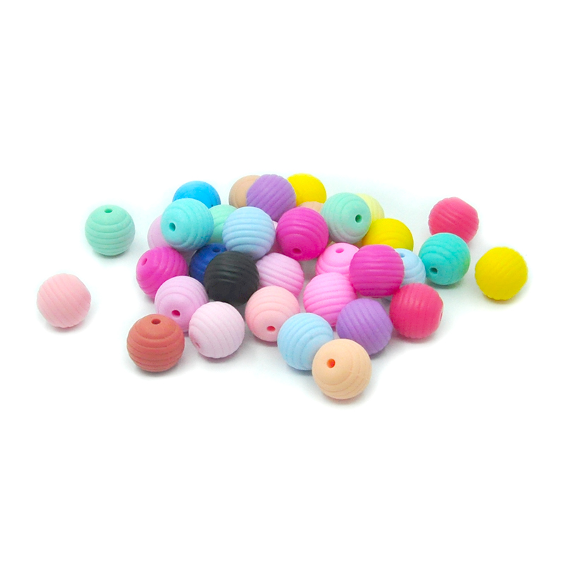 PriceList for Silicone Beads In Bulk - Wholesale bpa free Striped Round Ball Beads for Jewelry Making – Chang Long