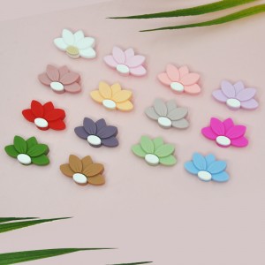 Chang Long Food grade pendant DIY pacifier chain accessories baby teething toys small fresh flower glue pendant focus beads