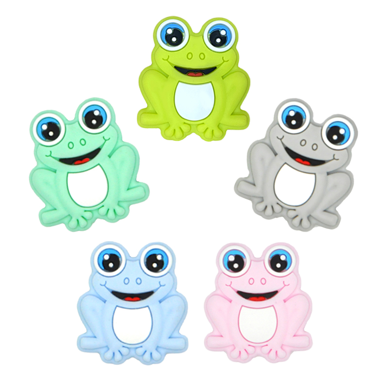 Hot-selling Animal Print Silicone Beads - Wholesale cute frog Silicone focal Beads For Beadable Pens – Chang Long