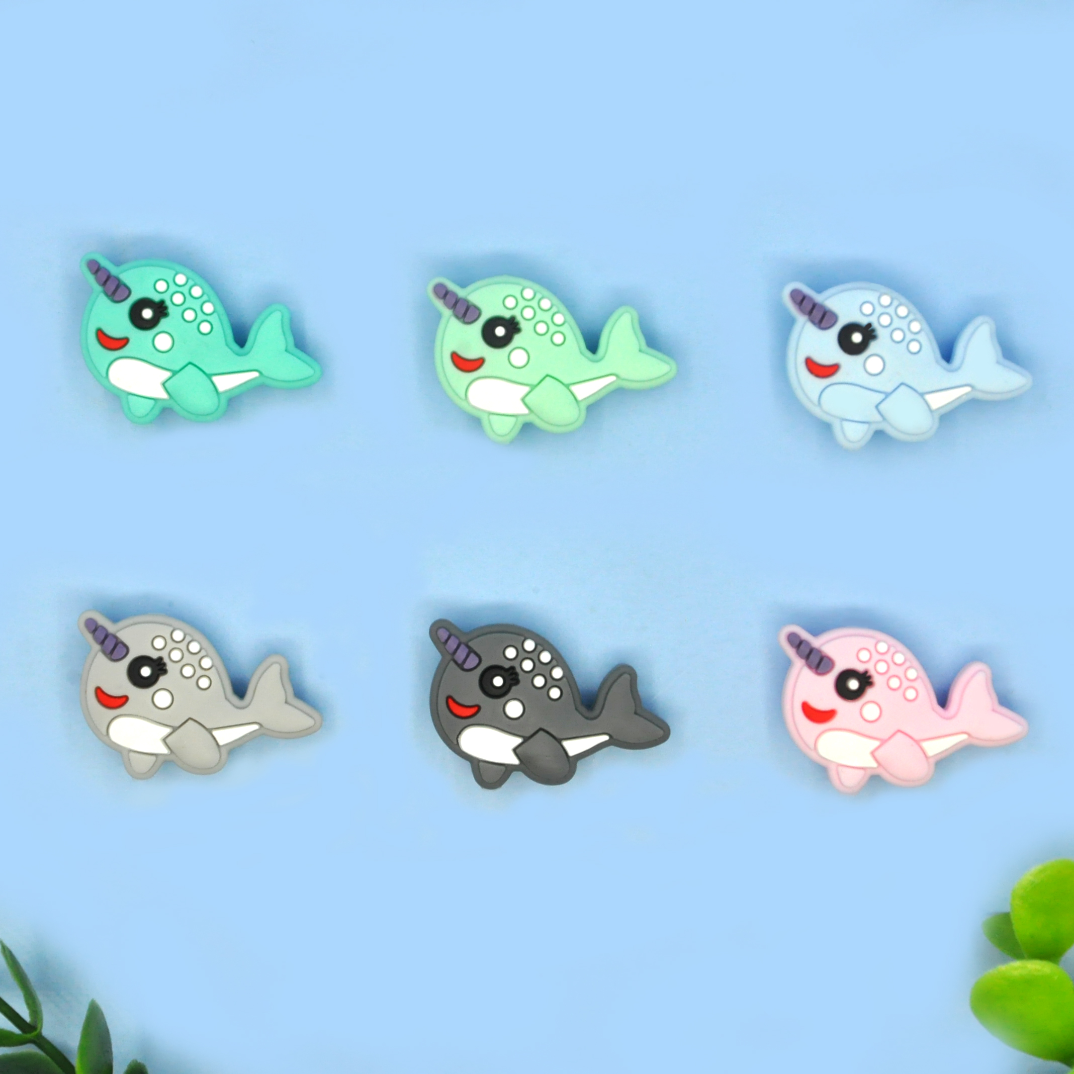 Special Price for Silicone narwhal Beads for Jewelry Making Charms for Bracelet DIY Pacifier Chain Accessories Baby Toys