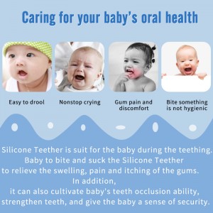 New Fashion Design for Baby Chew Training Products Silicone Teething Toy Teether for Baby