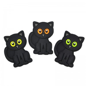 Quality Inspection for Silicone Beads Teether - New black cat shape Baby Teething Beads Soother silicone beads – Chang Long
