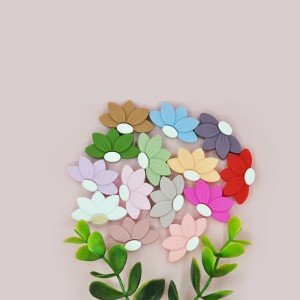 Food grade flower shape baby teething silicone character focus bead pen