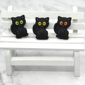 New black cat shape Baby Teething Beads Soother silicone beads