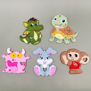 Good Selling BPA Free DIY Pacifier Clips Baby Teether Silicone Animal Teether Baby Oral Care DIY Teething Toy