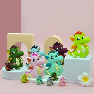 Chang Long Bpa Free Soft Baby Silicone Focal Teething Beads Dragon Beads Silicone Beads For Pen Making