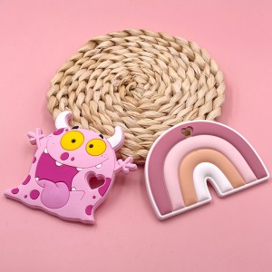 Chang Long High Quality Animal Shape Baby Teether BPA Free Custom Pendant Soft Toy Silicone Teether
