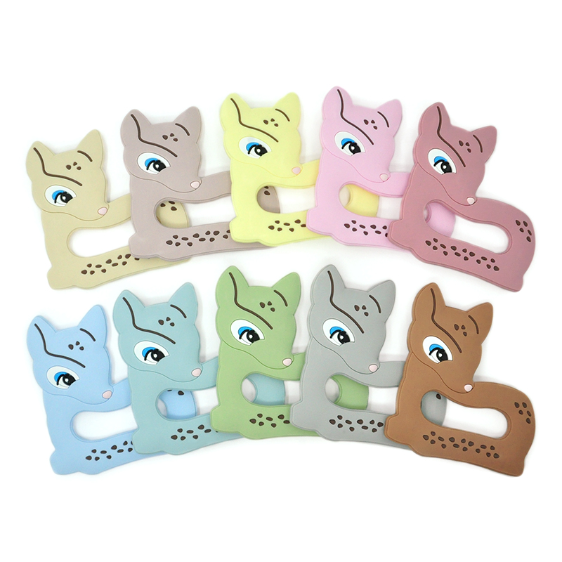 Cute deer Food Grade Silicone Teether For Babies Wholesale