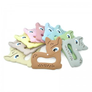 Cute deer Food Grade Silicone Teether For Babies Wholesale
