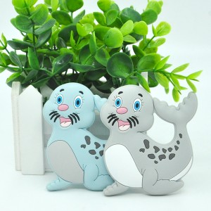 Cute sea lion Silicone Teether Baby Wholesale Factory Silicone Teether
