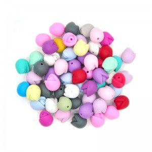 Wholesale tulips shape soft bpa free safe silicone beads