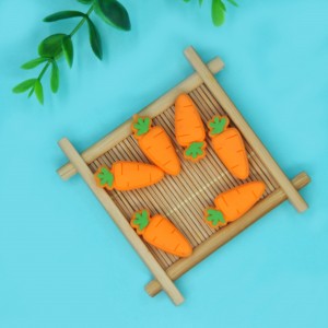 Bpa free cute carrot Silicone focal Beads For diy pacifier clips focal beads