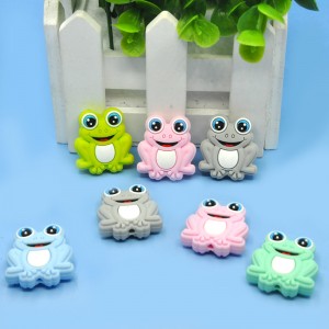 Wholesale cute frog Silicone focal Beads For Beadable Pens