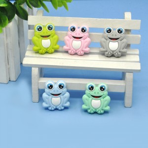 Wholesale cute frog Silicone focal Beads For Beadable Pens