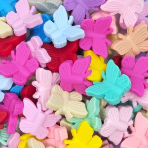 Wholesale Mini Cute Silicone Butterfly Baby Chewable Beads