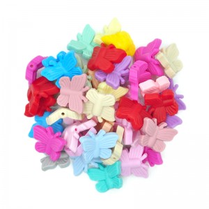 Wholesale Mini Cute Silicone Butterfly Baby Chewable Beads