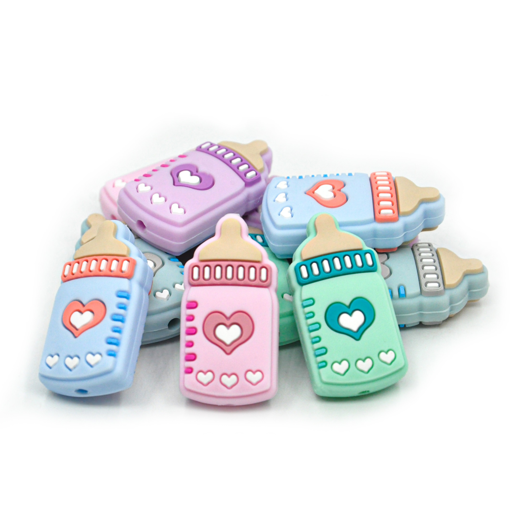 20pcs Baby Cartoon Silicone Beads Bulk BPA Free Food Grade Care Silicone  Focal Beads DIY Chewable Newborn Baby Teething Toys - AliExpress