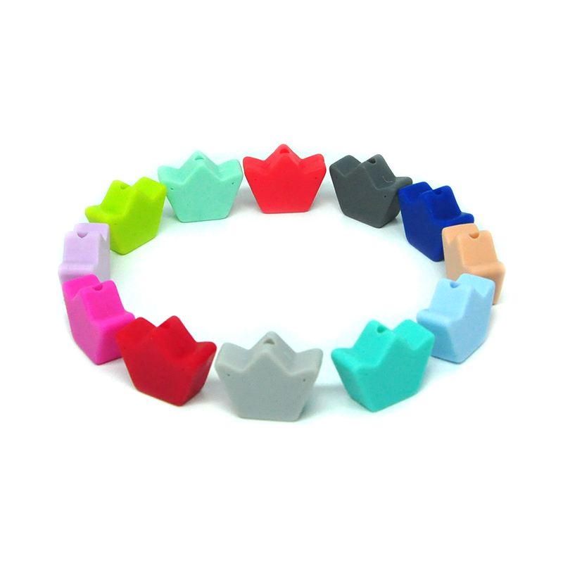 Food grade baby chew Silicone Crown Beads DIY silicone beads