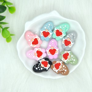 Factory Outlets Silicone Beads Rodent Teeth Care Teething Ring DIY Baby Pacifier Chain Bracelet Gift BPA-Free
