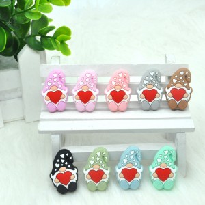 Wholesale cute gnome Silicone focal Beads For Pens