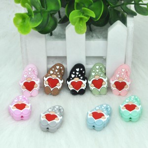 Wholesale cute gnome Silicone focal Beads For Pens