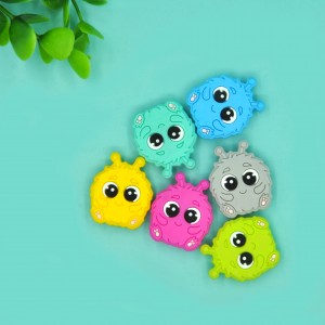Online Exporter 15mm Silicone Beads Baby Teether BPA Free Food Grade Silicone Baby Toys Newbor Accessories Chews Pacifier Chain Clips Beads DIY