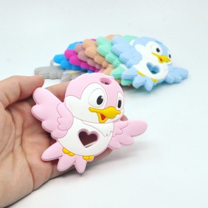 Cute bird Silicone Teething Toys Wholesale Chewable Toys for Babies