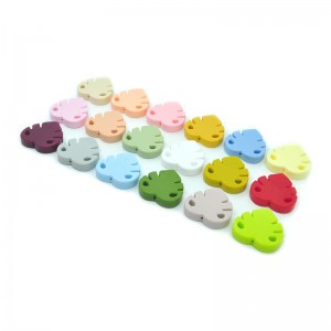 Factory Price Baby Teething Leaf Silicone Beads for Diy Chain