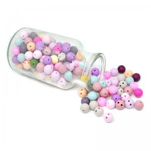 100% Food grade Bpa free Double porous silicone beads for pens.
