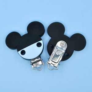 Factory For New Design Soft Silicone mickey Baby Silicone Baby Pacifier Chain Clips with Teether