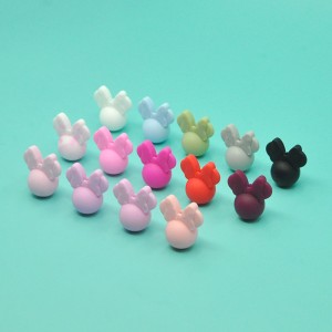 Wholesale BPA Free Cartoon Cute Minnie Shape Silicone Baby beads