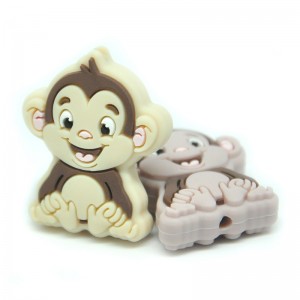 2022 New monkey bpa free silicon baby teething silicone beads